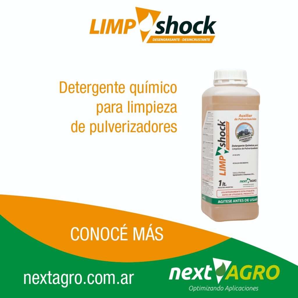 Next Agro fitosanitarios, detergente químico para limpieza de pulverizadores, Limp Shock